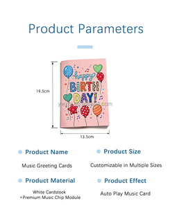 Tarjeta de Felicitación Musical Personalizada, Tarjeta de Felicitación con Audio y Canto para <span class=keywords><strong>Cumpleaños</strong></span>, San Valentín, Navidad, Día de la Madre, Día del <span class=keywords><strong>Padre</strong></span> - Product Image 3