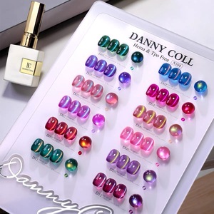 DANNY <span class=keywords><strong>COLL</strong></span> Esmalte de Uñas en Gel Efecto Ojo de Gato, 12 Colores, Sin Hema ni Tpo, 15ml |   Esmalte de Gel UV/LED Removible para Salón de Uñas Profesional - Product Image 1