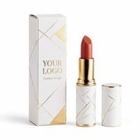 Coffret de luxe personnalisé pour cosmétiques, en papier, imprimé, écologique, recyclable, fait main, avec motif géométrique et dorure or blanc