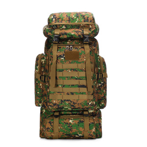 80L waterproof hiking backpack Camouflage tactical <b>rucksack</b> Roll top daypack outdoor <b>Large</b> capacity travel bag - Product Image 6