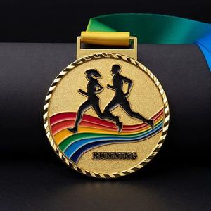 Оптовая продажа, металлические школьные спортивные медали, индивидуальные медали для бега, сувенирные медали марафона - Product Image 4