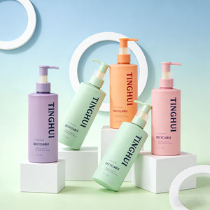 Bouteille en plastique PET transparente à épaule plate avec pompe pour shampoing et savon liquide, 250 ml, 500 ml, 8 oz, 16 oz - Product Image 2