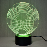 Vente en gros d'usine, design moderne, lampes LED à changement de couleur, commande tactile et à distance, alimentation USB, lampes 3D pour la décoration de la pièce