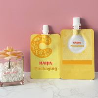 Pochette en plastique avec bec verseur et bouchon à vis, vide, pour crème, lotion, soin de la peau, nettoyant visage, détergent liquide, emballage personnalisé avec logo