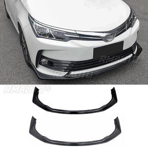 Para Toyota Corolla 2017-2018, Kit de carrocería con difusor y divisor de labio para parachoques delantero, negro brillante, pieza de modificación y protector de parachoques - Product Image 2