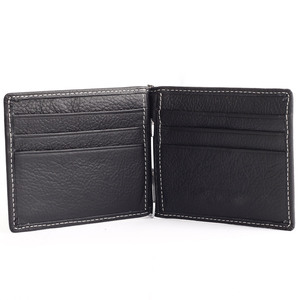 Portefeuille fin pour homme en cuir <span class=keywords><strong>noir</strong></span>, directement de l'usine - Product Image 5