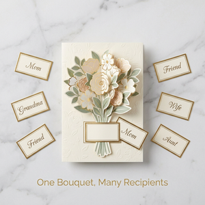 <span class=keywords><strong>Carte</strong></span> de vœux 3D personnalisée de luxe avec bouquet de fleurs pop-up pour maman, grand-mère, cadeau souvenir pour la fête des mères - Product Image 3
