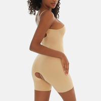 Pantalon gainant sans couture à angle plat pour le rehaussement des hanches et la compression abdominale, avec sangles de mise en forme et de levage abdominal à taille ouverte