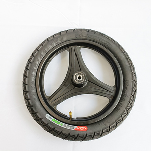 DGWZ 14 pouces roue avant de scooter électrique moyeu de roue avant de vélo uniquement moyeu et pneu sans frein de moteur - Product Image 1