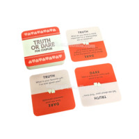 Jeu de cartes personnalisable, amusant et provocateur, en papier durable, mini-carré Truth Dare pour les couples