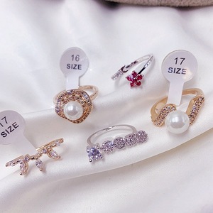 Micropaved Micro-Inlaid Zircon Wedding <b>Ring</b> Gold Plated <b>Ring</b> Cz Zircon Colorful Zircon Opening <b>Adjustable</b> <b>Ring</b> Mix Ship - Product Image 5