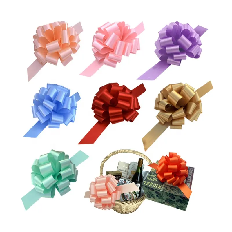 Logo Custom ized Printed Decoration Verpackung Geschenk kränze Bäume Handwerk Pull Bow Ribbon für Handwerk