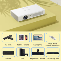 Projecteur OEM personnalisé, fabrication en usine, puce DMD TI de 0,45 pouce, diffusion d'écran sans fil 3D, mini projecteur intelligent, OEM ODM, vente en gros B2B