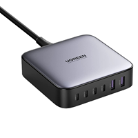 Adaptor Charger Ugreen 200W USB C Desktop Charger Nexode 6-port GaN PD Fast Charger Dengan Kabel Pengisian Daya USB C Ke C 3-kaki
