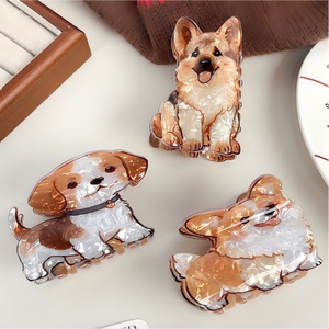 RTS-3 Nouvelle Grande Pince à Cheveux Mignonne pour Chien (Samoyède, Corgi, Border Collie) – Pinces à Cheveux Personnalisées pour Queue de Cheval, Accessoires Capillaires Type Requin - Product Image 2