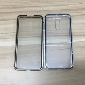 Coque de téléphone en Double verre magnétique, pour OnePlus 7 Pro, 6, 6T, étui de luxe complet, 360