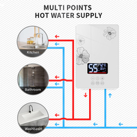 Haute qualité 5s chauffage 220V/240V chauffe-eau électrique sans réservoir pour douche chaude instantanée dans l'hôtel et la salle de bain domestique