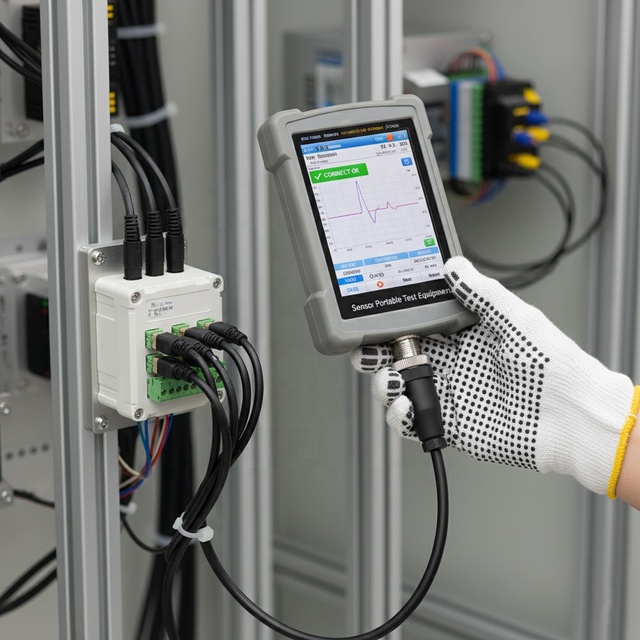 Sensor Portable Test Equipment with M12 Connector for Industrial Measurement Applications