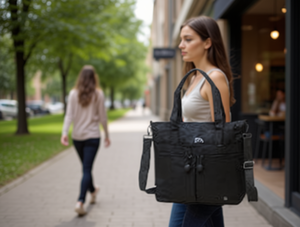 Borsa Tote Impermeabile da Donna in Tessuto Oxford con Chiusura a Cerniera, Colore Unico, per Uso Quotidiano - Product Image 2