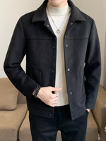 Blazer d'affaires homme automne 2025 – Veste ajustée à revers crantés et simple boutonnage pour tenue de bureau professionnelle et formelle