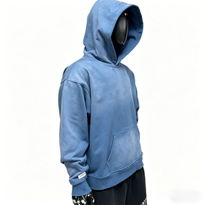 Sweat-shirts à capuche pour hommes personnalisés de luxe avec broderie 3D, OEM, haute qualité, en coton épais pour le sport - Product Image 2