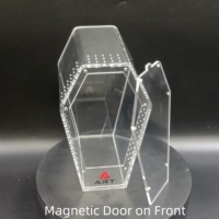 Coffret cercueil magnétique en acrylique de qualité supérieure ART Jumping Spider Tarentula Cage Reptile Terrarium
