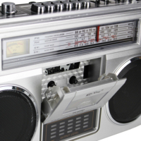 Enregistreur Cassette Portable Vofull avec Radio AM/FM/Logicielle, Bluetooth Sans Fil, Enregistrement USB/Carte TF et Batterie Rechargeable