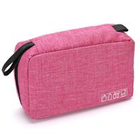 Trousse de Toilette de Voyage Imperméable en Polyester avec Séparation Sec/Humide, Organisateur Suspendu, Fermeture Éclair, Rangement Domestique