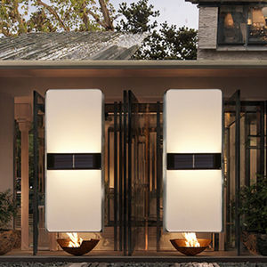 New Moon Premium Applique Murale Solaire Lumineux Carré Blanc LED <span class=keywords><strong>Plaque</strong></span> de Pelouse à <span class=keywords><strong>Induction</strong></span> Décoration de Jardin Extérieur pour Murs et Portes - Product Image 2