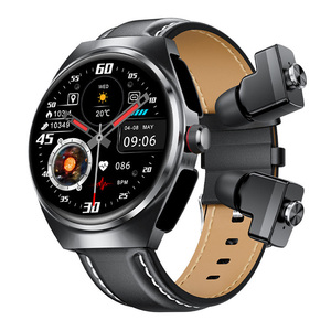 Smart Watch Leather Band with Earbuds 2 in 1 Headphones and Smartwatch Fitness Tracker with Heart Rate Monitor - Product Image 3