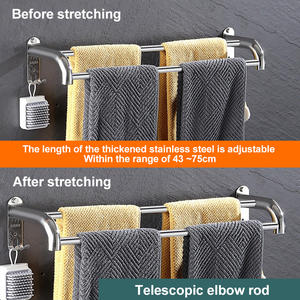 Best-Selling Hotel Style Ceiling-<strong>Hung</strong> Towel <strong>Rack</strong> Set Premium Storage Holders &amp; <strong>Racks</strong> for Bath - Product Image 5