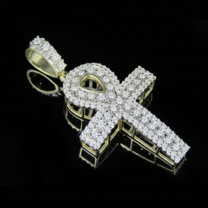 จี้เพชรโมอิสอัญมณีประดับด้วยเม็ด S925จี้เงินสำหรับผู้ชายผู้หญิงสวมใส่ได้ทุกโอกาส - Product Image 1