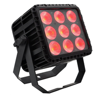Projecteur de scène LED DMX512 9x18W RGBWAUV, boîtier en aluminium, IP65, rechargeable, étanche, pour extérieur, KTV, discothèque, mariage