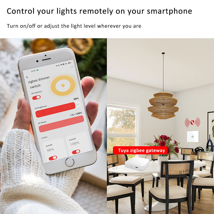 GRSICO 2022 zigbee TUYA US smart dimmer glass touch switch with amazon alexa and google home  wifi remote app control