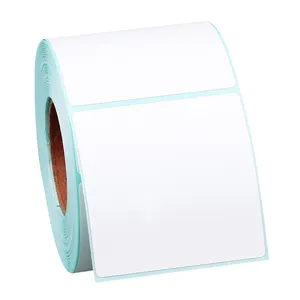 Rolo de papel autoadesivo em branco para embalagem LTLL, etiqueta personalizada com código de barras 60x60 mm, 500 folhas, embalagem para envio térmico direto, rolo de papel em escala térmica