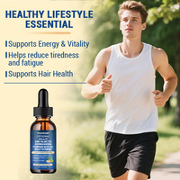 VitaSpring Gouttes Liquides de Shilajit, Palmier Nain et Ashwagandha pour l'Énergie et la Santé Capillaire