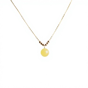 Collar de Tungsteno Natural Chapado en Oro de 14k para Mujer, Cadena con Anillo en O, Estilo Minimalista y Elegante, 6+1 Diseños, Regalo Perfecto - Product Image 1