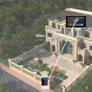 <span class=keywords><strong>Videoportero</strong></span> Inteligente con Pantalla LCD de 10 Pulgadas y Resolución 1080P, Sistema de Intercomunicación WiFi de <span class=keywords><strong>4</strong></span> Cables con Botón de Llamada, Pantalla Táctil Completa para Casa o Villa, Color Plateado - Product Image 5