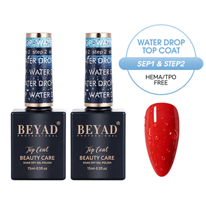 Beyad Water Drop Gel Top Coat, <span class=keywords><strong>Effet</strong></span> 3D Brillant Sans Résidu, Vernis de Finition pour Nail Art, Manucure <span class=keywords><strong>Bulle</strong></span> DIY, Soak Off Lampe UV LED - Product Image 1