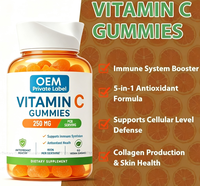 Gomitas de Vitamina C, Refuerzo Inmunológico, Antioxidante, Sin Transgénicos, Vegano, Sin Azúcar, 2 Gomitas/Dosis, 60 Unidades, Marca Privada OEM
