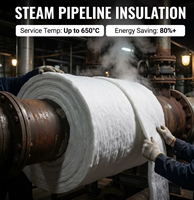Couverture en aérogel de silice industrielle de 10 mm pour l'isolation des conduites de vapeur, protection CUI pour les conduites à haute température jusqu'à 650 °C