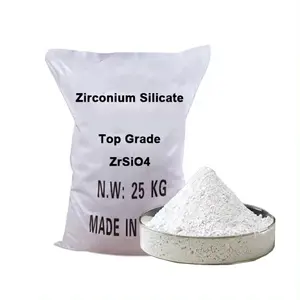 Silicato de circonio extrafino de alta pureza, malla 80, malla 325, polvo de harina de circón, 5 micras, 45 micras para fundición de cerámica