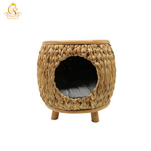 EUR VET 참신 짠 고양이 침대 튼튼한 애완 동물 스윙 플라스틱 등나무 애완 동물 계란 의자 부드러운 깊은 쿠션 교수형 해먹 스탠드 케이지 - Product Image 4