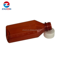 2oz 3oz 4oz bouteille pharmaceutique de sirop contre la toux liquide de médecine ambre