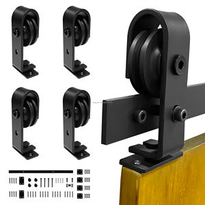 WEKIS Juego de Herrajes Impermeables para Puerta Corredera de Madera Maciza, Diseño 3D para Dormitorio, Hotel, Sala de Estar, Apartamento, Exterior - Product Image 5