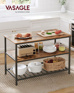 <span class=keywords><strong>VASAGLE</strong></span> – <span class=keywords><strong>étagère</strong></span> <span class=keywords><strong>de</strong></span> <span class=keywords><strong>cuisine</strong></span> industrielle, facile à assembler, meuble <span class=keywords><strong>de</strong></span> <span class=keywords><strong>cuisine</strong></span> Vintage à 3 niveaux avec grand plan <span class=keywords><strong>de</strong></span> travail, offre spéciale - Product Image 2