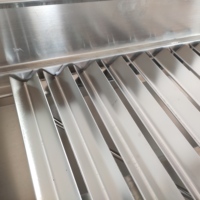 Grille de cuisson en V en acier inoxydable pour barbecue argentin, avec cannelure en V et bac à graisse, pour Asado Parrilla