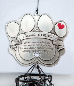 <strong>Pet</strong> Memorial Wind Chime Metal Casted Pawprint Wind Chime a Beautiful <strong>Remembrance</strong> <strong>Gift</strong> <strong>for</strong> a Grieving <strong>Pet</strong> Owner - Product Image 4