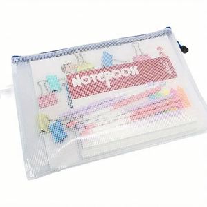 Custom Reusable PVC Exam Paper Bag Lightweight Clear <b>Pouch</b> File Folder Organizer Documents Study Materials - Product Image 3