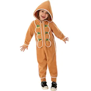 BAIGE 2024 Новое поступление детский мультяшный имбирный комбинезон одежда для сна Хэллоуин Карнавал Забавный костюм для детей